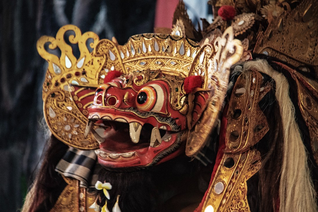Barong dance mask performance in Bali