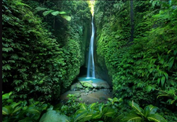 Leke Leke Waterfall in the jungle
